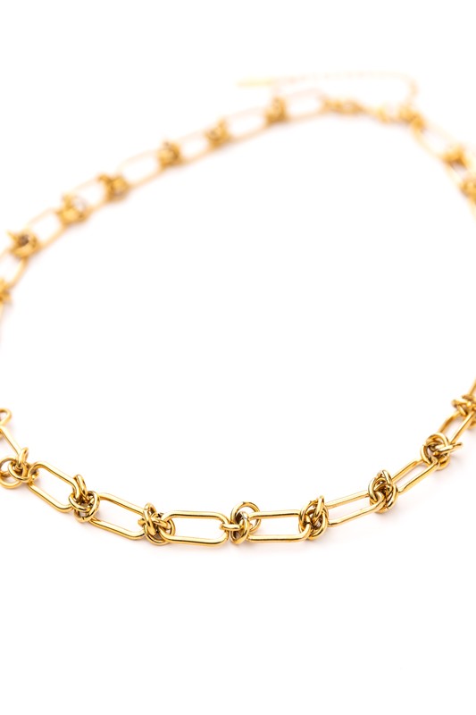 TEEK - 18K STAINLESS STEEL BARBED WIRE CHAIN NECKLACE JEWELRY TEEK FG