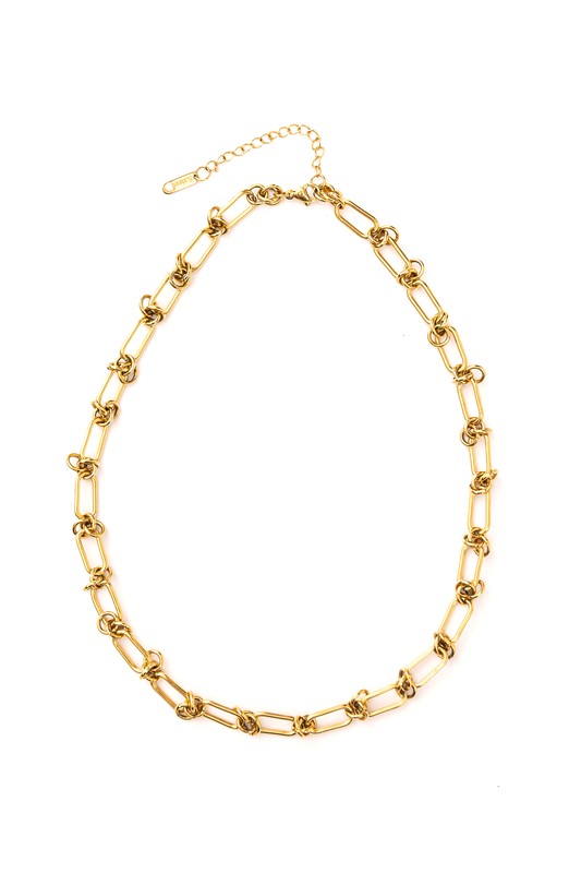 TEEK - 18K STAINLESS STEEL BARBED WIRE CHAIN NECKLACE JEWELRY TEEK FG