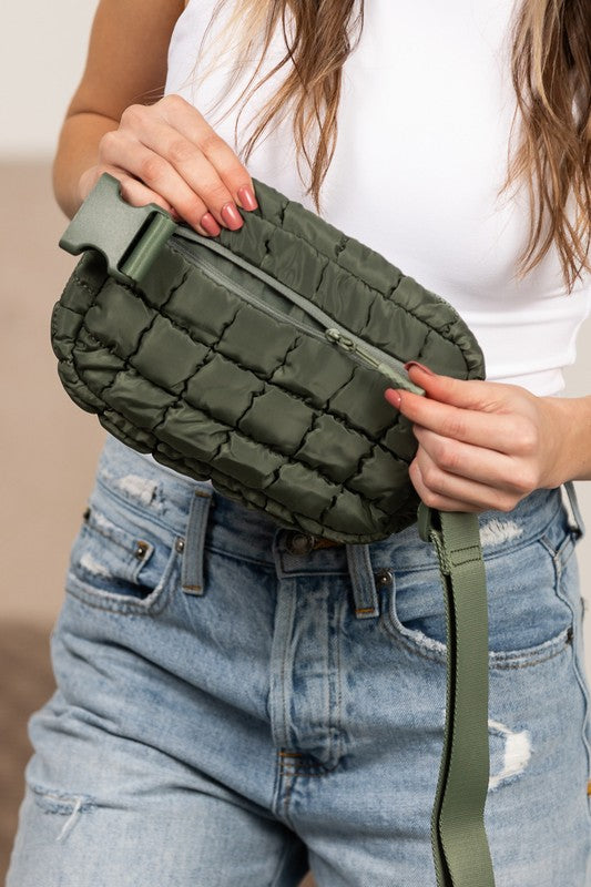 TEEK - Evyn Quilted Puffer Sling Belt Bum Bag BAG TEEK FG
