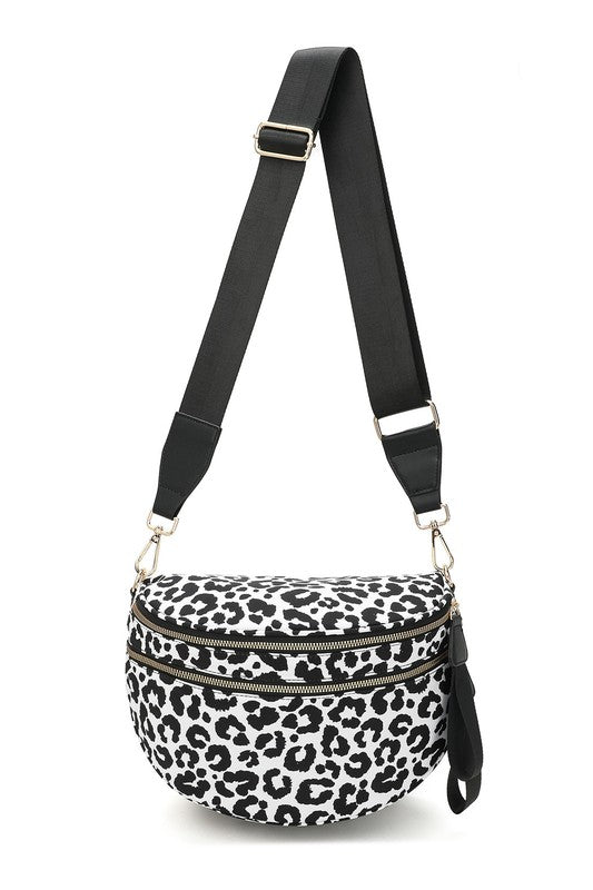 TEEK - Dylan Oversize Leopard Double Zip Crescent Sling BAG TEEK FG