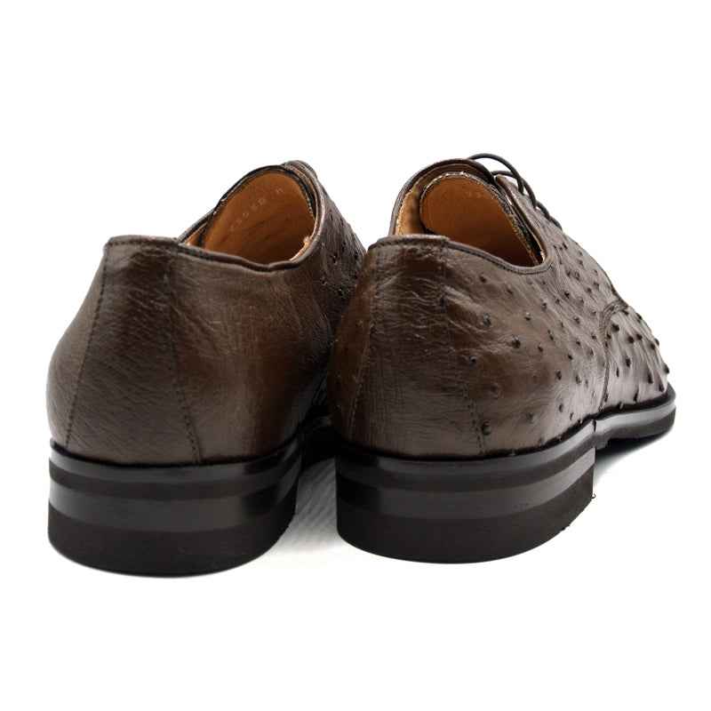 23-538-BRN ANDREA Ostrich Quill Lace Up, Brown Sale TEEK ZI