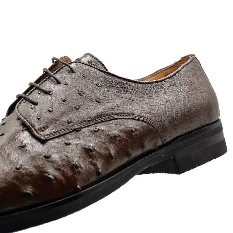 23-538-BRN ANDREA Ostrich Quill Lace Up, Brown Sale TEEK ZI
