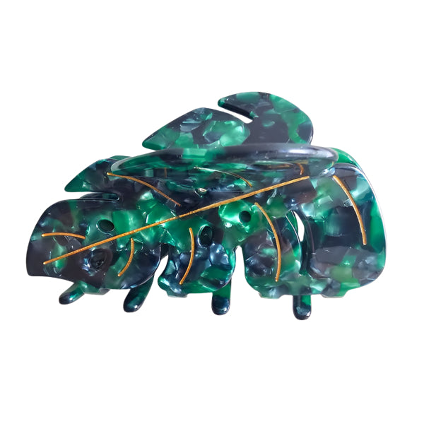 TEEK - Monstera Leaf Hair Claw - Dark Green HAIR SUPPLIES TEEK FG