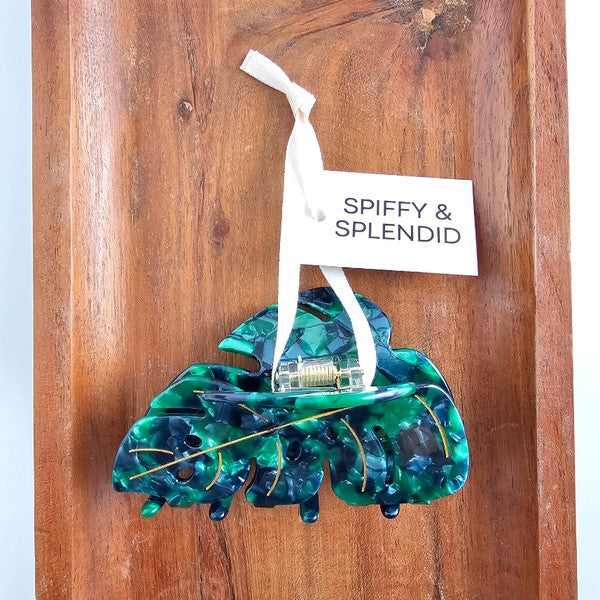 TEEK - Monstera Leaf Hair Claw - Dark Green HAIR SUPPLIES TEEK FG