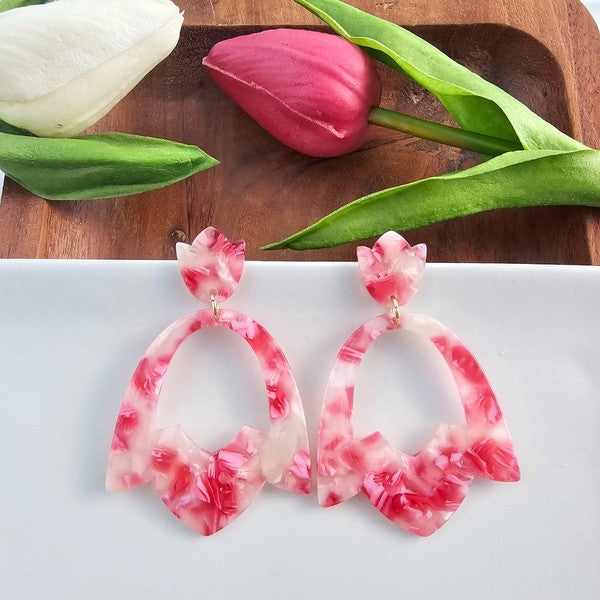 TEEK - Tulip Earrings - Rosey Pink JEWELRY TEEK FG