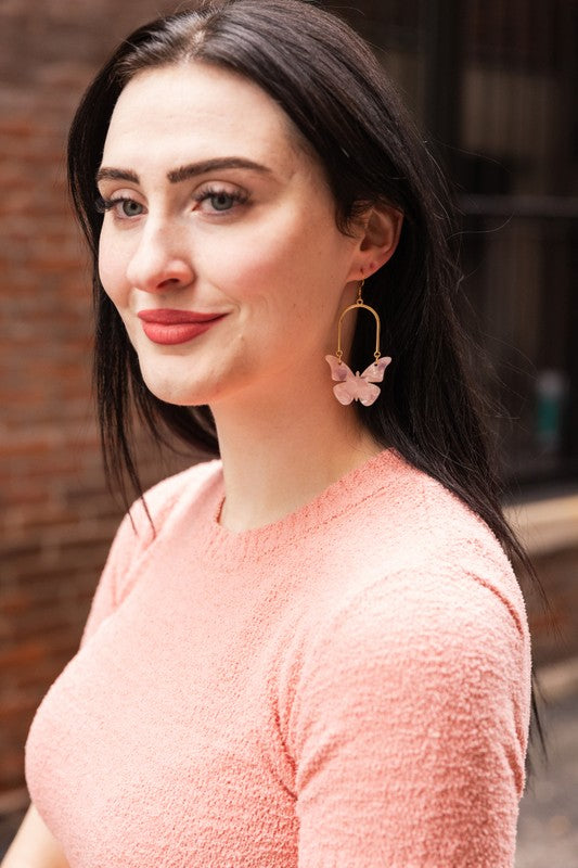 TEEK - Bindi Butterfly Earrings - Ballet Slipper Pink JEWELRY TEEK FG