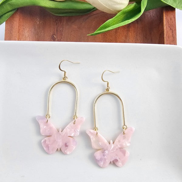 TEEK - Bindi Butterfly Earrings - Ballet Slipper Pink JEWELRY TEEK FG