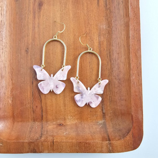 TEEK - Bindi Butterfly Earrings - Ballet Slipper Pink JEWELRY TEEK FG