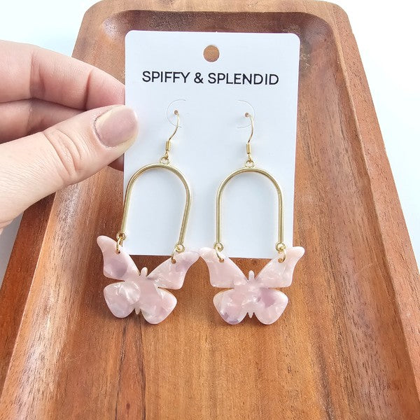 TEEK - Bindi Butterfly Earrings - Ballet Slipper Pink JEWELRY TEEK FG