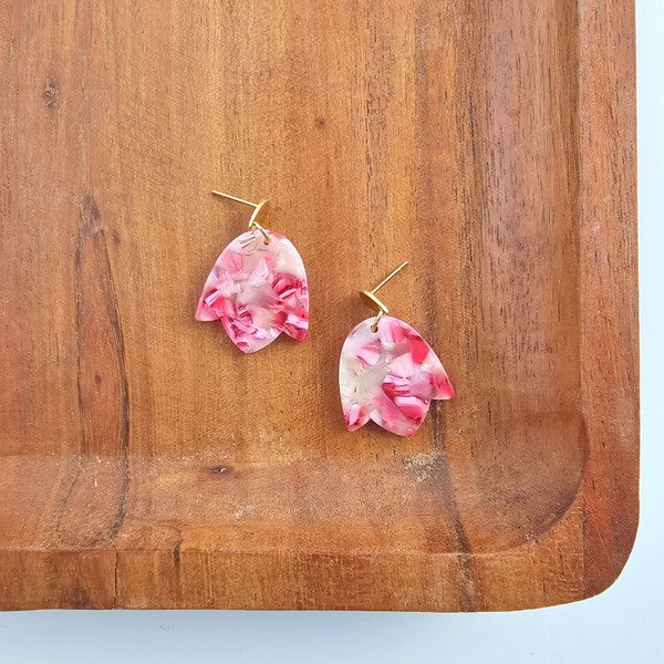 TEEK - Lotus Earrings - Rosey JEWELRY TEEK FG