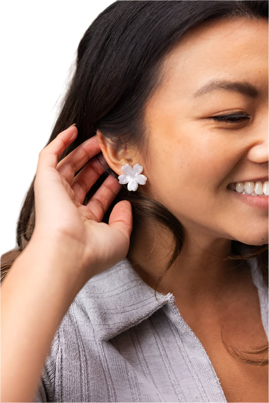 TEEK - Blossom Studs - Pearl JEWELRY TEEK FG