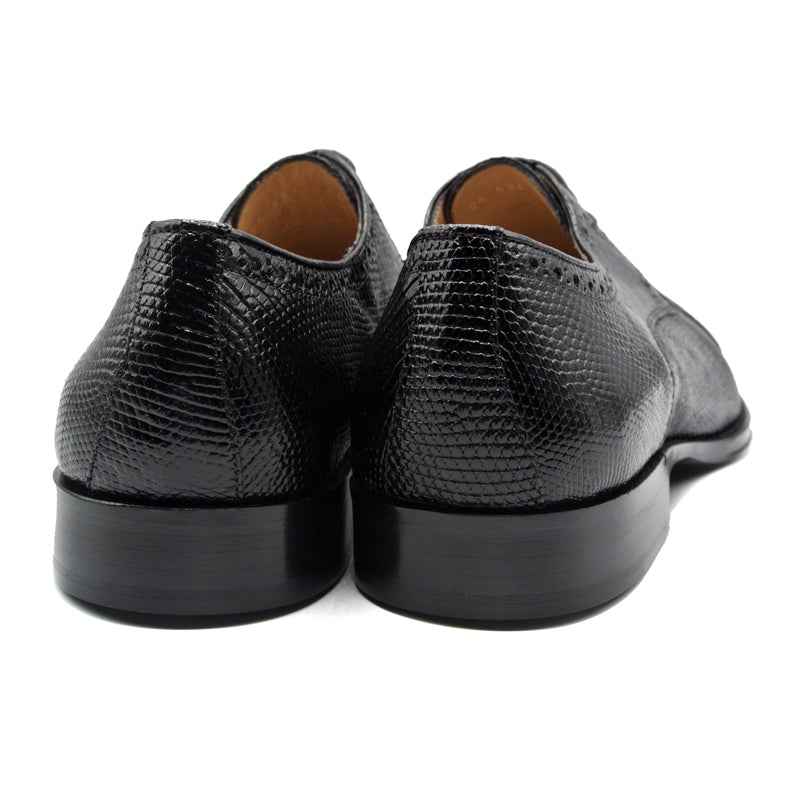 TEEK - 24-526-BLK GIOVANNI Teju Lizard Lace Up, Black SHOES TEEK ZI
