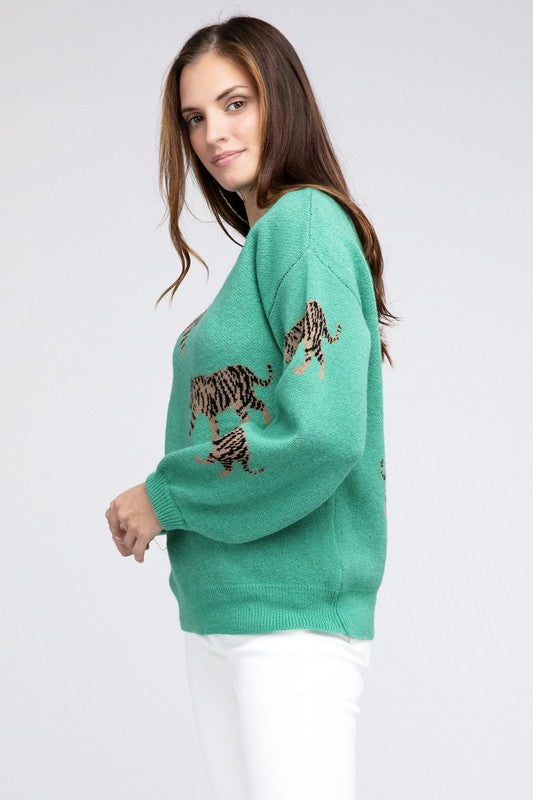 TEEK - Tiger Pattern Sweater SWEATER TEEK FG   