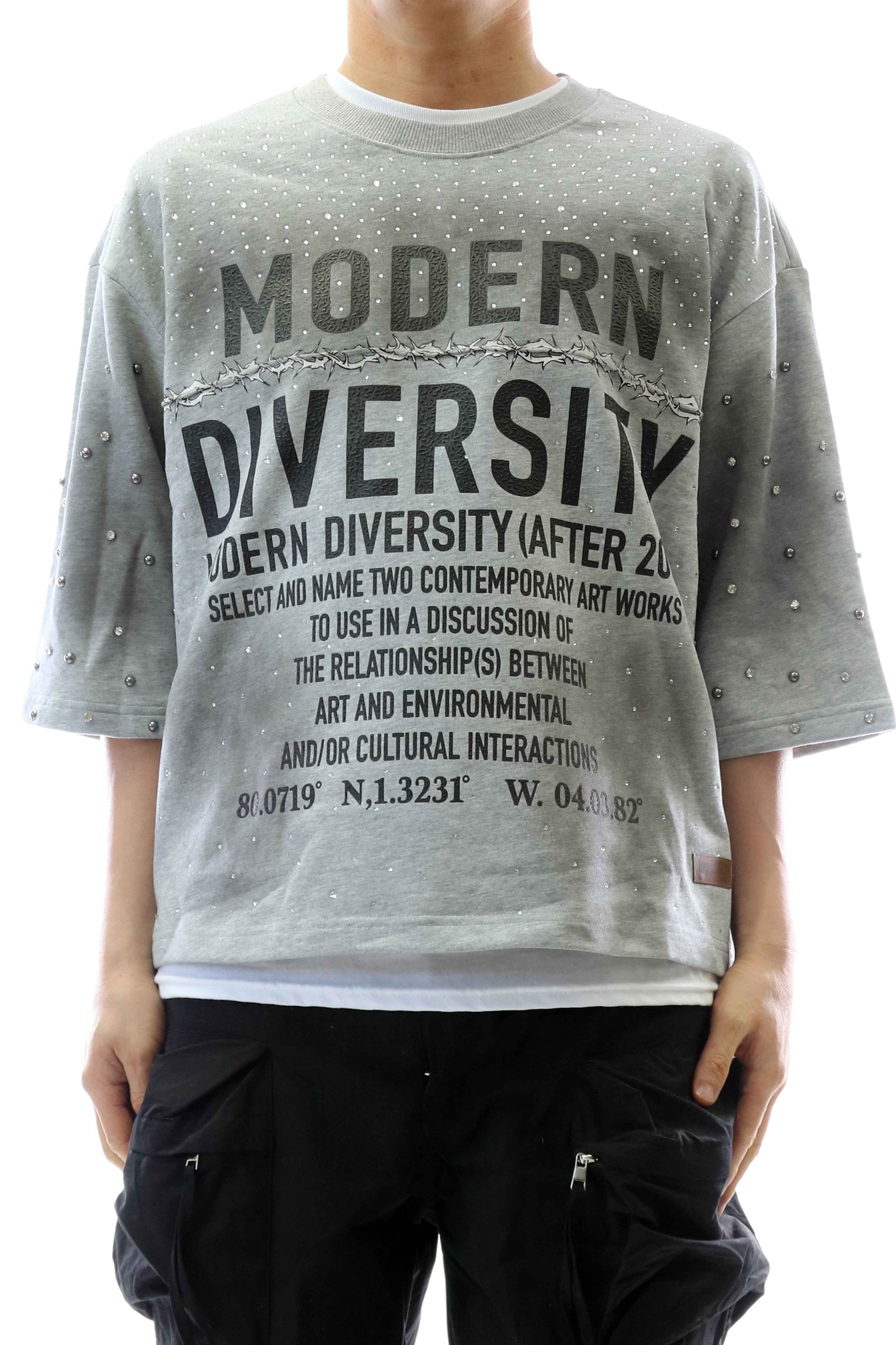 TEEK - OBSIDIAN French Terry 3/4 Sleeve Crop Top Tee TOPS TEEK LTK