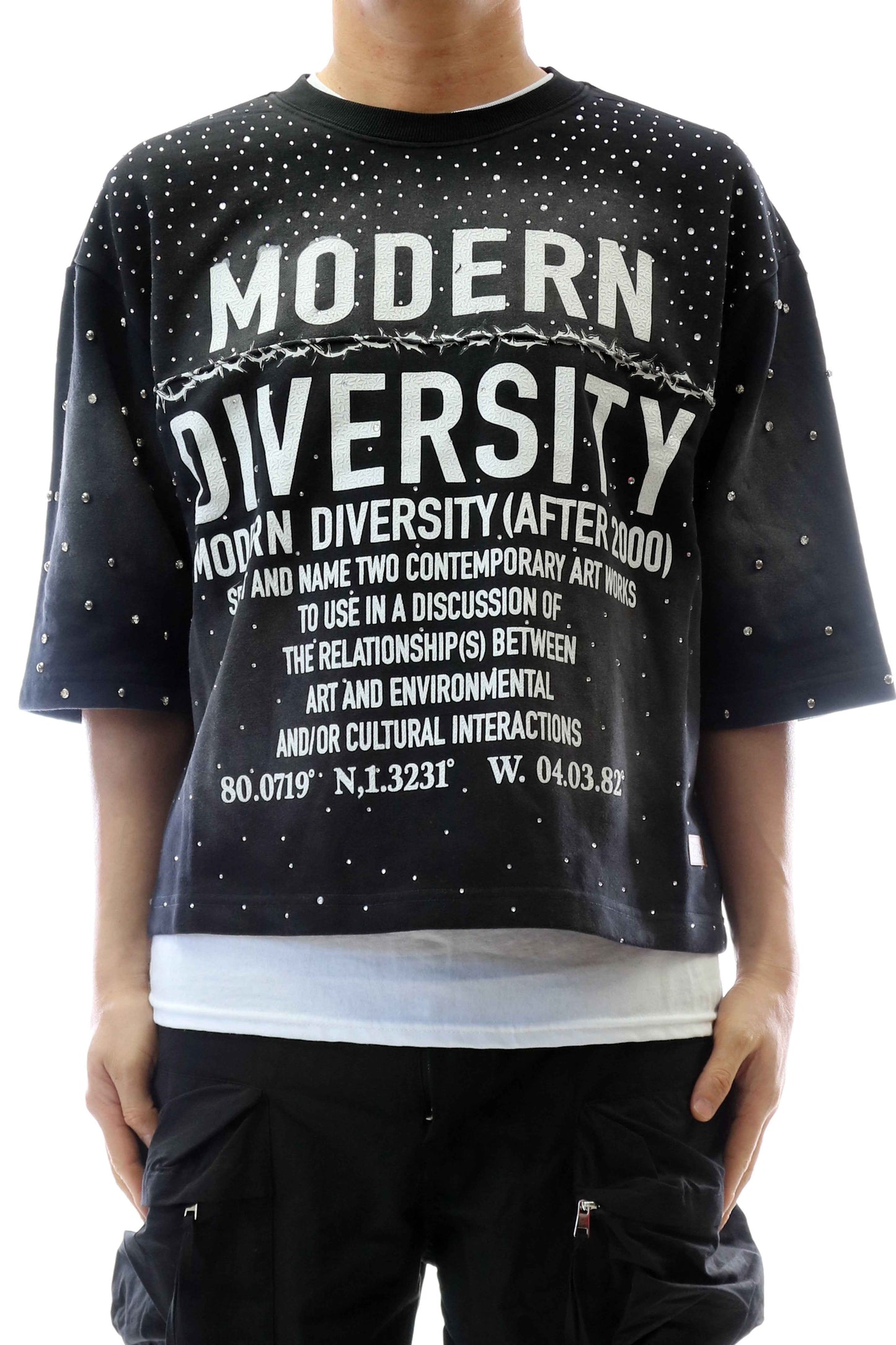 TEEK - ZIRCON French Terry 3/4 Sleeve Crop Top Tee TOPS TEEK LTK