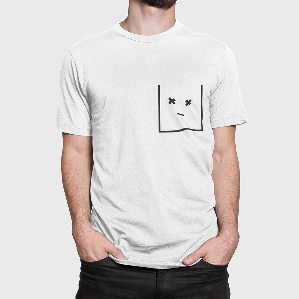 TEEK - Mens Faux Pocket Streetwear T-Shirt TOPS TEEK ONE White S