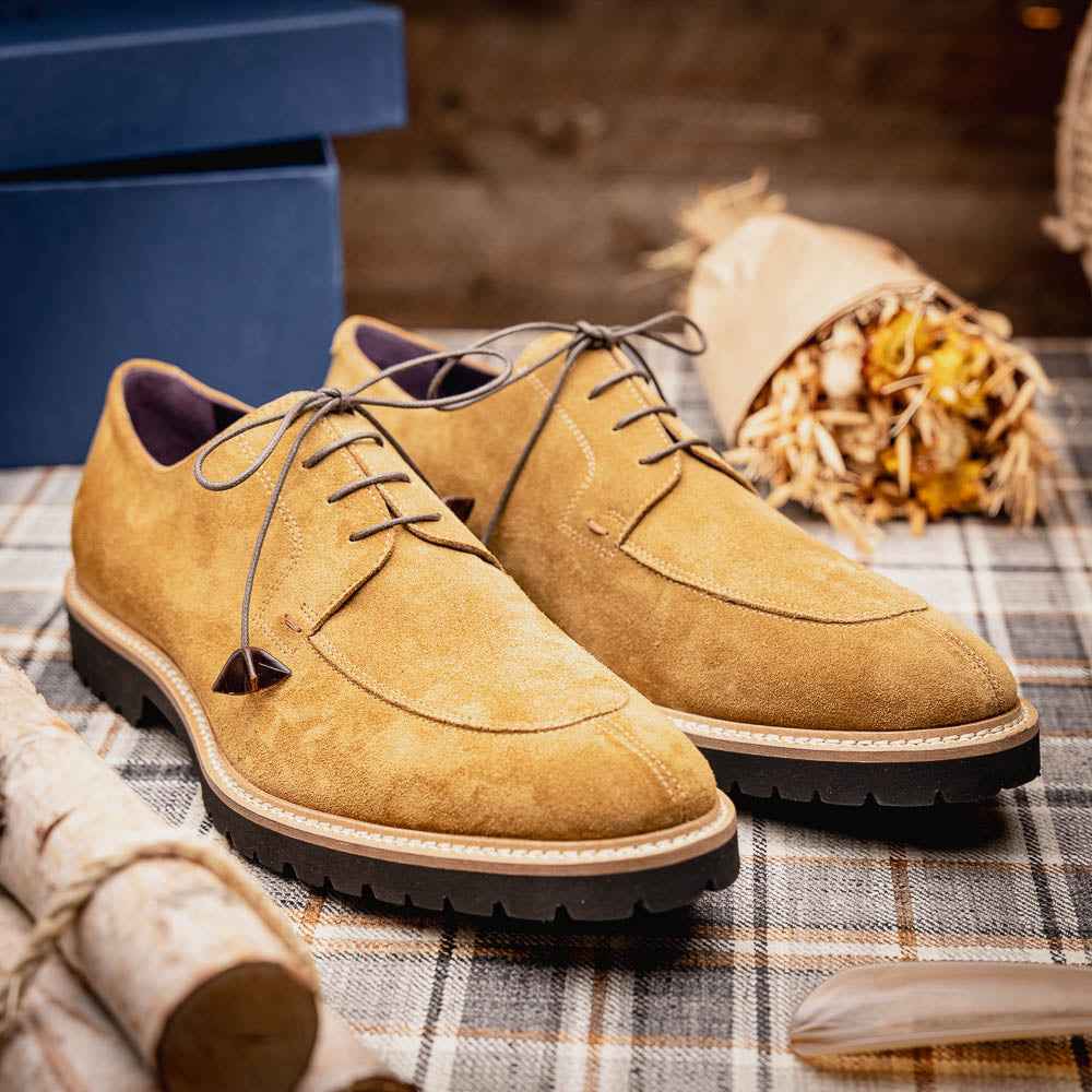 TEEK - 26-220-TOB CAMPO Sueded Goatskin Lace Up, Tobacco SHOES TEEK ZI