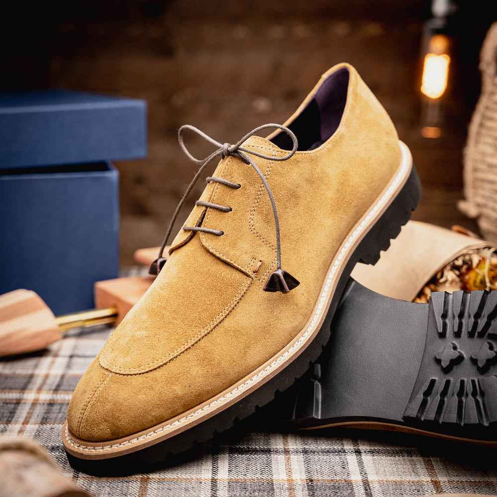 TEEK - 26-220-TOB CAMPO Sueded Goatskin Lace Up, Tobacco SHOES TEEK ZI