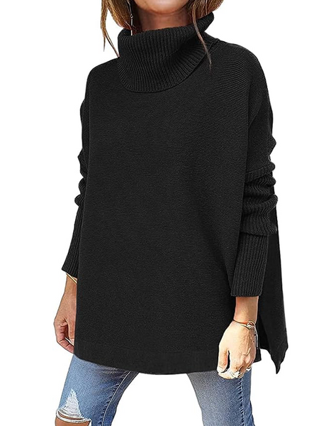 TEEK - Side Split Turtleneck Sweater SWEATER TEEK W   