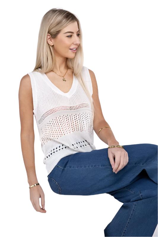 TEEK - Hole Knitted Vest Top TOPS TEEK FG   