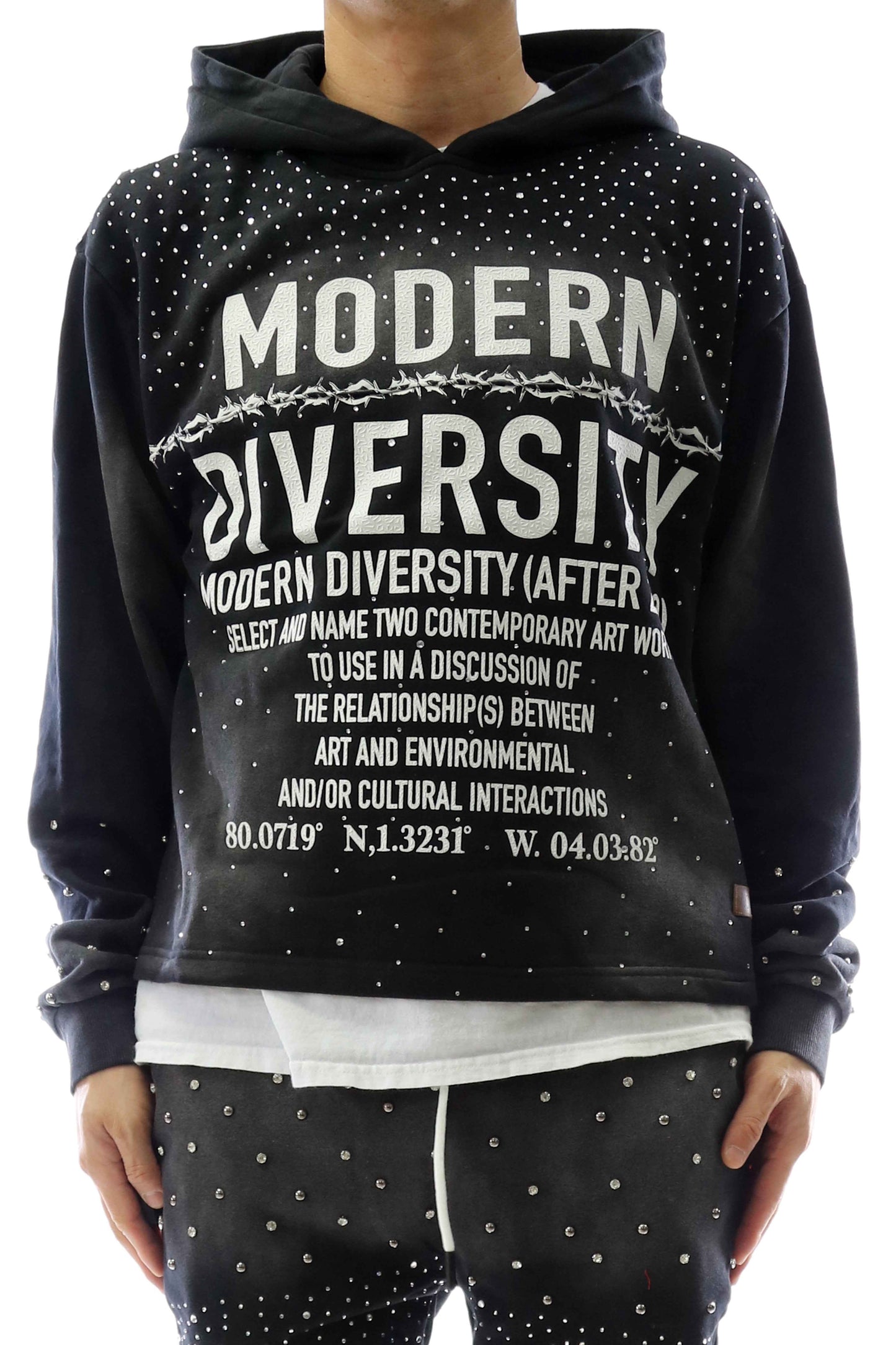 TEEK - ZICORN French Terry Long Sleeve Crop Top Pullover Hoodie TOPS TEEK LTK S