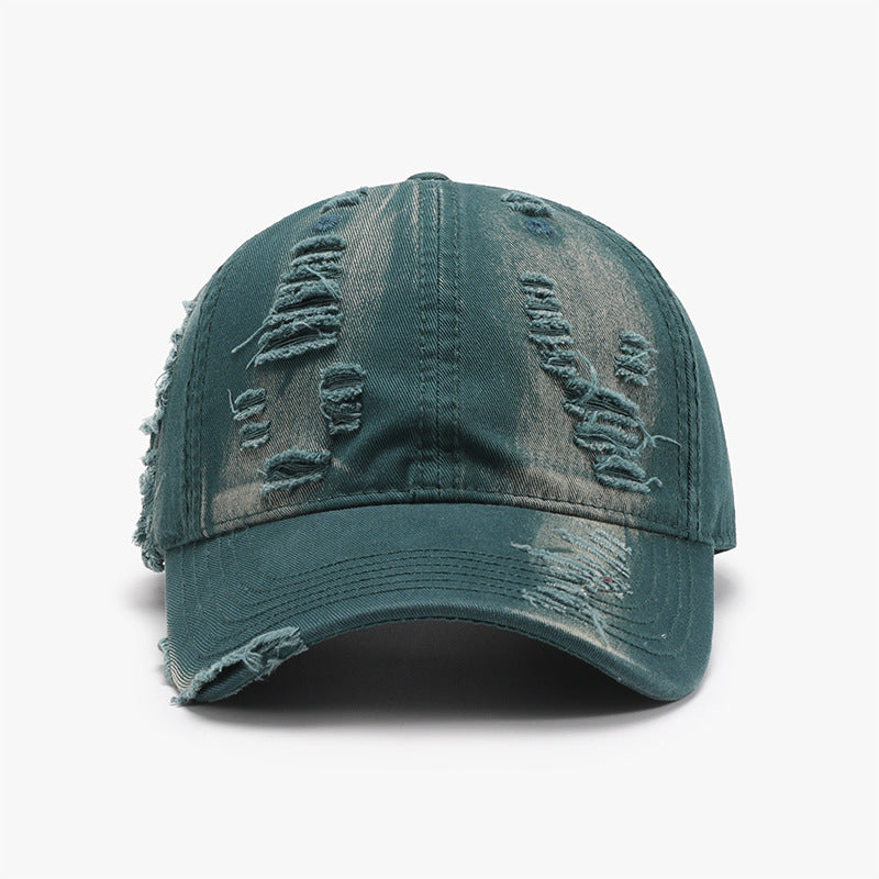 TEEK - Distressed Adjustable Cotton Baseball Cap HAT TEEK Trend Dark Green  