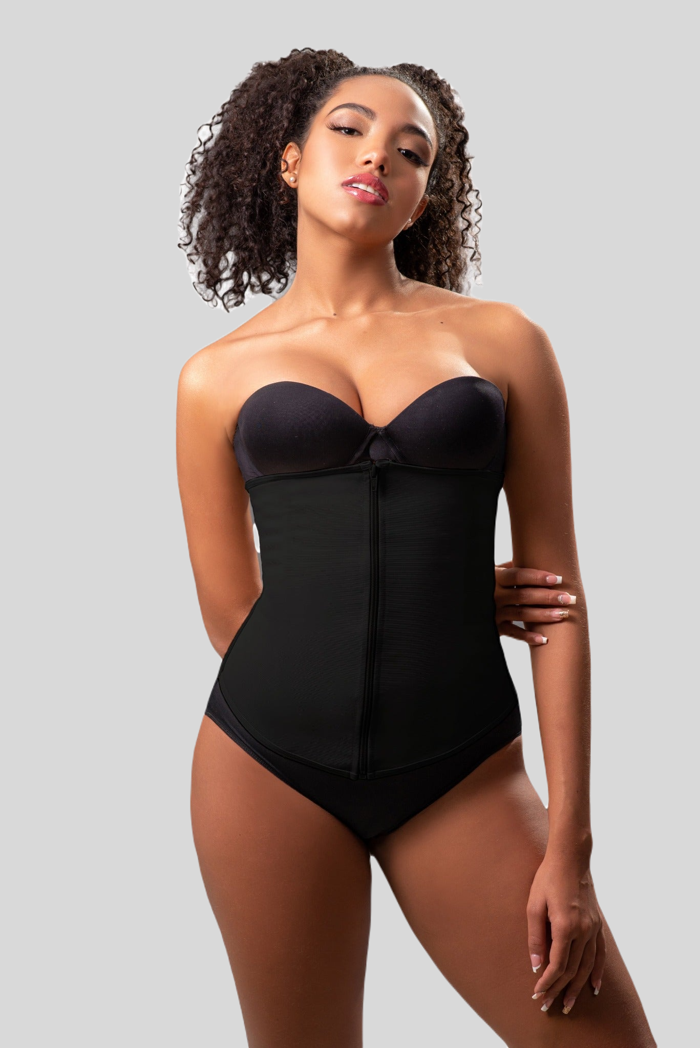 TEEK - Gigi Zipper Girdle LINGERIE TEEK VS 2XS Black