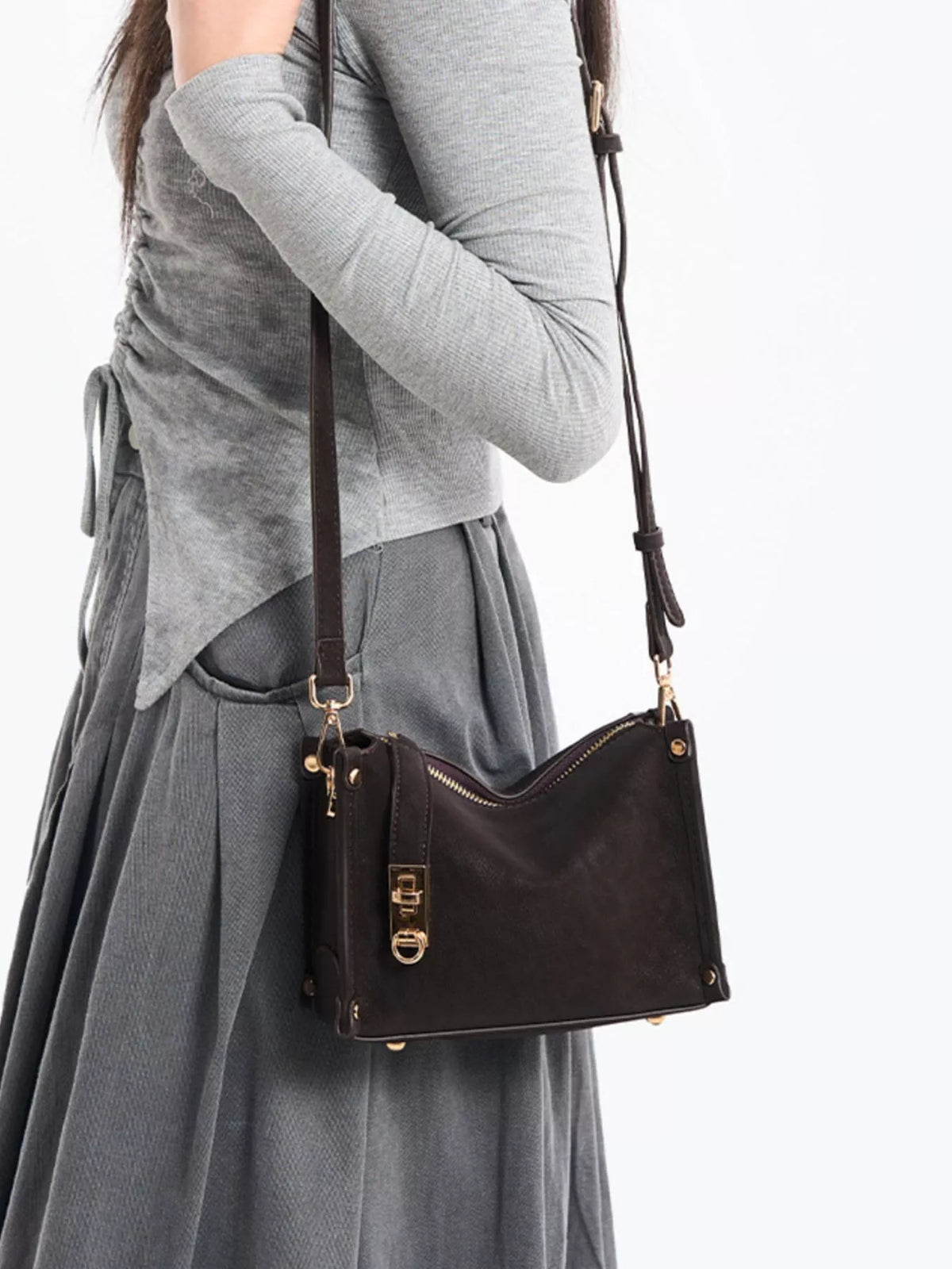 TEEK - PU Leather Crossbody Bag with Adjustable Strap BAG TEEK Trend