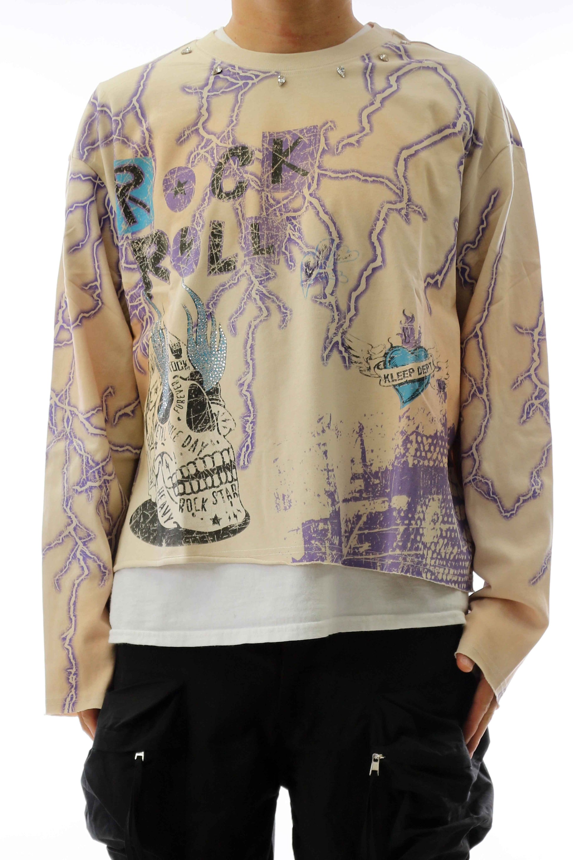 TEEK - STULLER S/N Jersey Long Sleeve Crop Top Tee TOPS TEEK LTK S