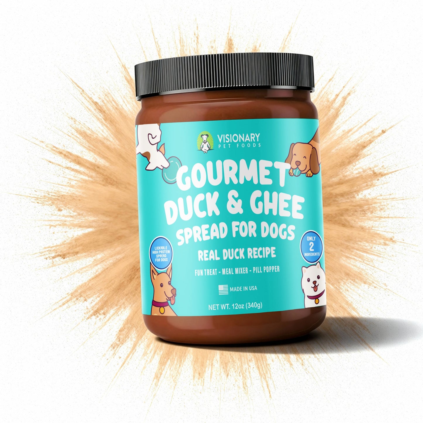 TEEK - Duck & Ghee Dog Meat Spread – High-Protein, Low-Carb Keto Treat | 12oz Jar PET SUPPLIES TEEK VPF