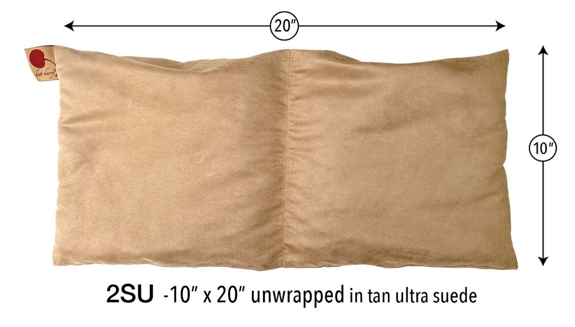 TEEK - Double Square Cherry Stone Pillow in Tan Ultra-Suede PILLOW TEEK HCD