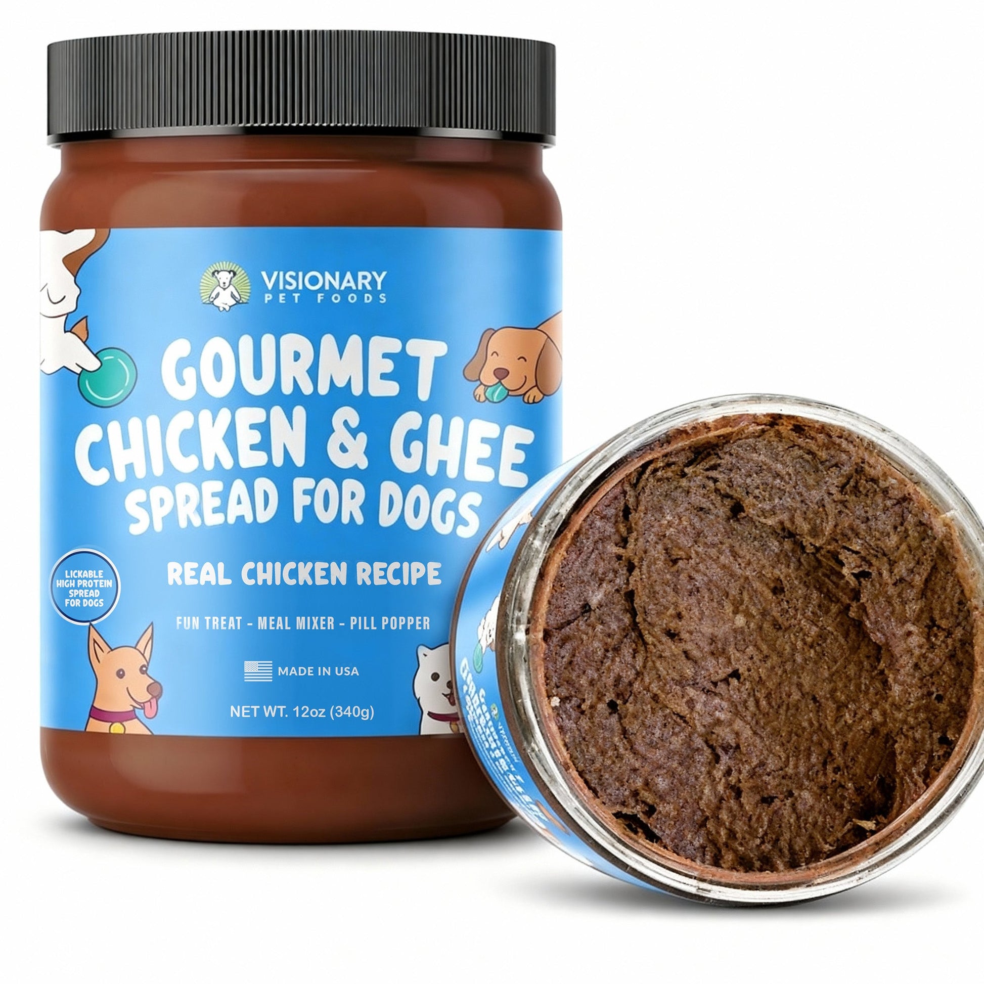 TEEK - Chicken & Ghee Dog Meat Spread – High-Protein, Low-Carb Keto Treat | 12oz Jar PET SUPPLIES TEEK VPF