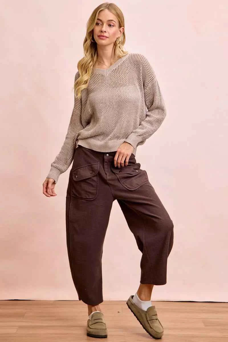 TEEK - Washed Terry Pants with Pockets PANTS TEEK Trend