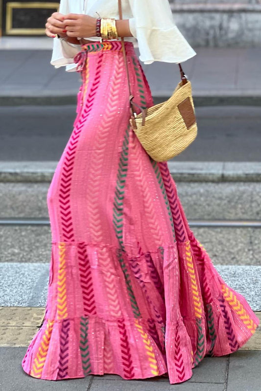 TEEK - Carnation Pink Drawstring High Waist Skirt SKIRT TEEK Trend   