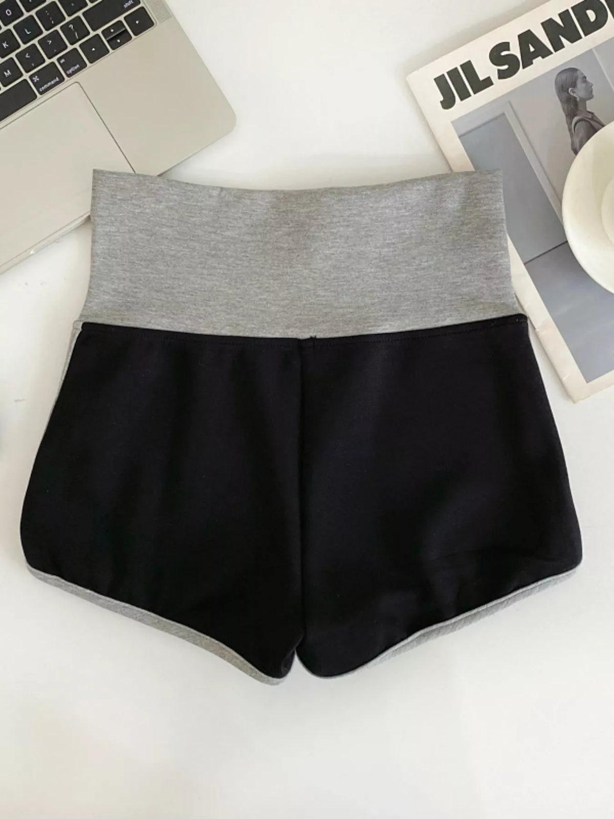 TEEK - High Waist Contrast Trim Shorts SHORTS TEEK Trend