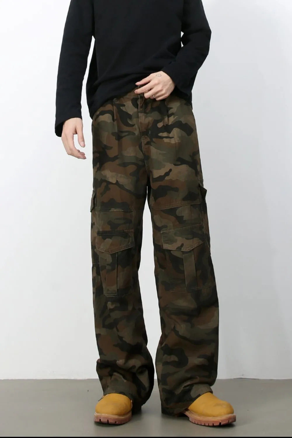TEEK - Mens Green Camouflage Loose Fit Jeans JEANS TEEK Trend
