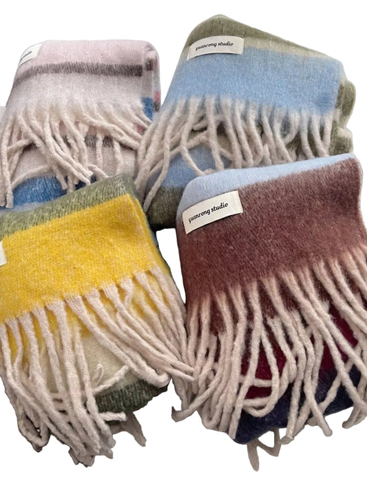 TEEK - Soft Plaid Tassel Warm Scarf SCARF TEEK Trend