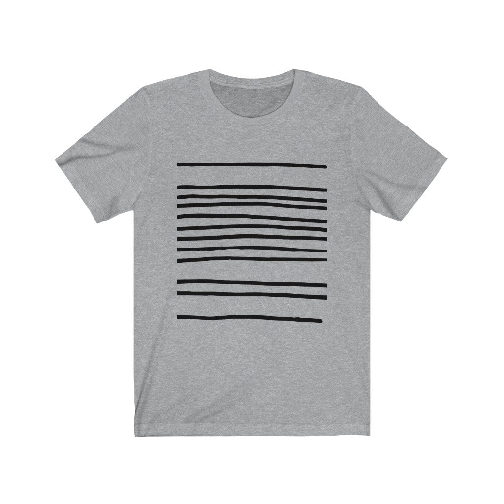 TEEK - Mens T-Shirt with Horizontal Lines TOPS Onetify