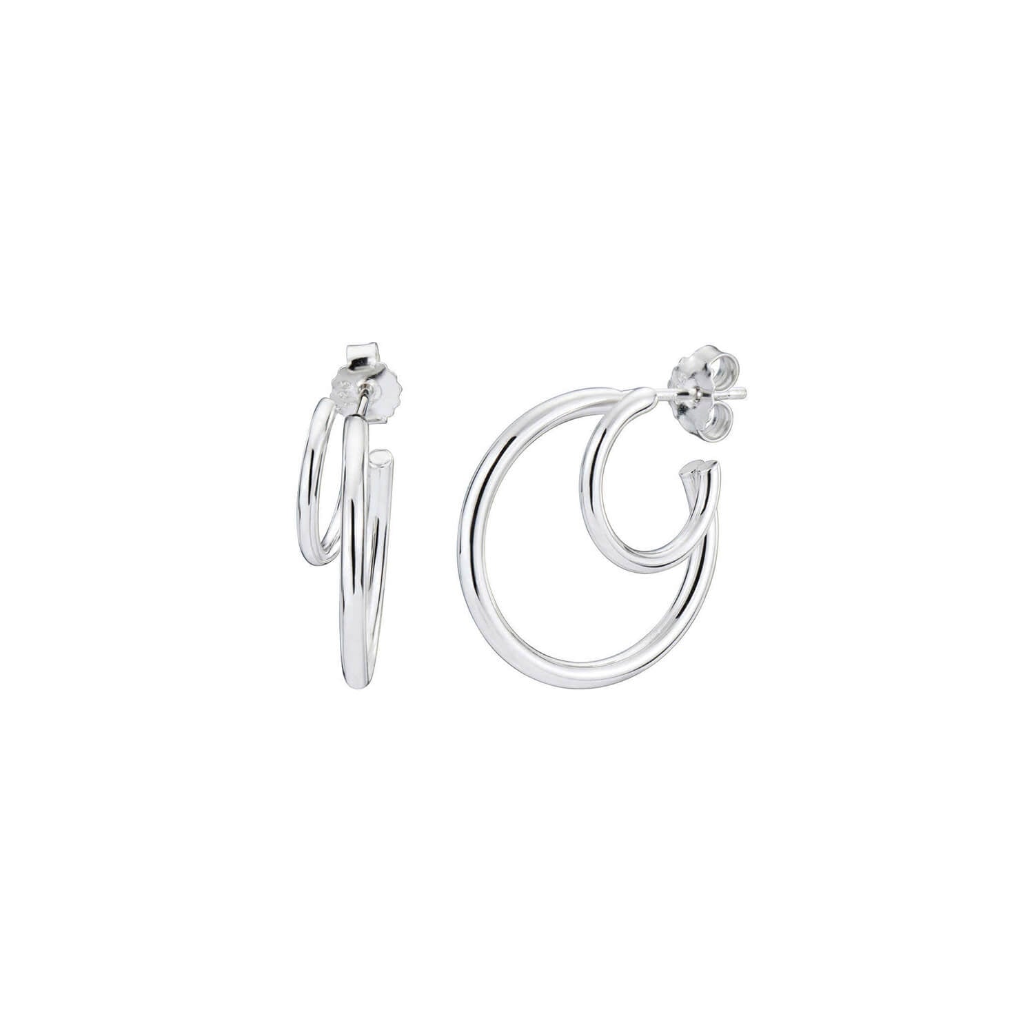 TEEK - Double Hoop Earrings JEWELRY TEEK GNH SILVER