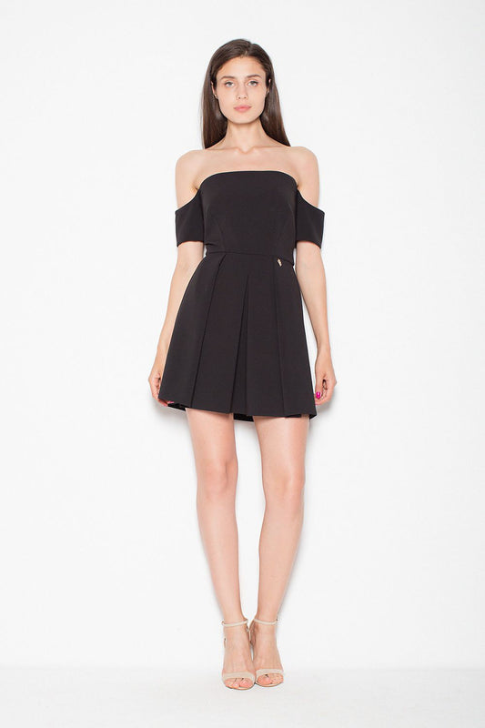 TEEK - Black Off-Shoulder Evening Dress