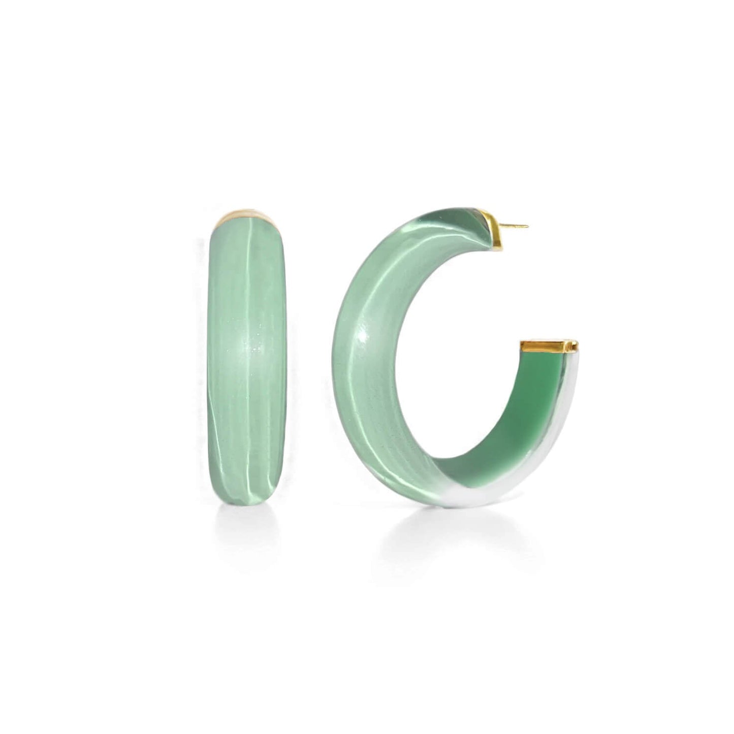 TEEK - Small Illusion Lucite Hoop Earrings JEWELRY TEEK GNH MOODY JADE