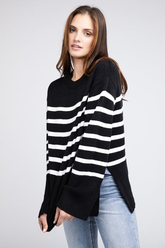 TEEK - Ribbed Hem Stripe Sweater SWEATER TEEK FG   