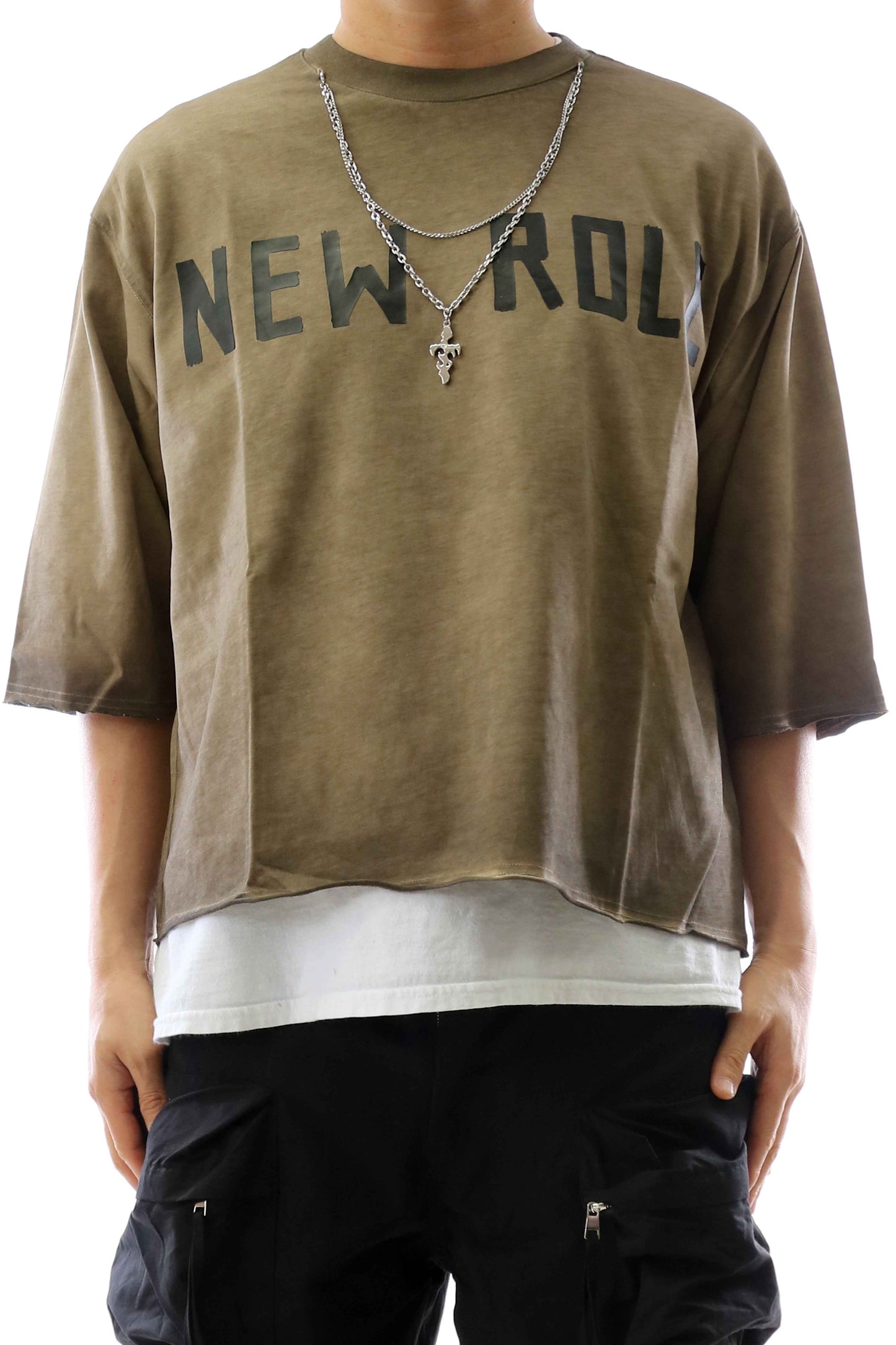 TEEK - SIENNA S/N Jersey 3/4 Sleeve Crop Top Tee with Detachable Necklace TOPS TEEK LTK