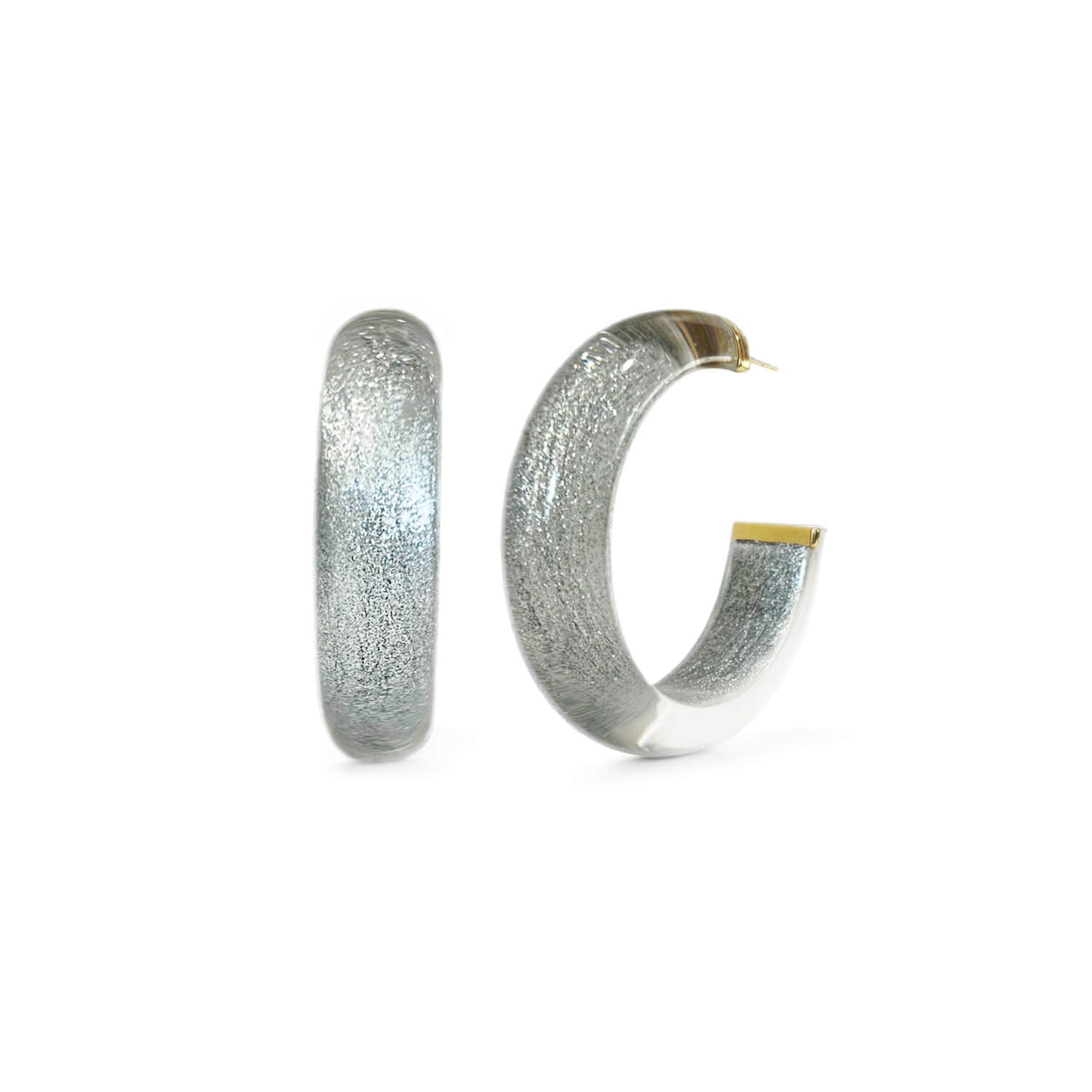 TEEK - Small Illusion Lucite Hoop Earrings | Neutrals JEWELRY TEEK GNH PIXI