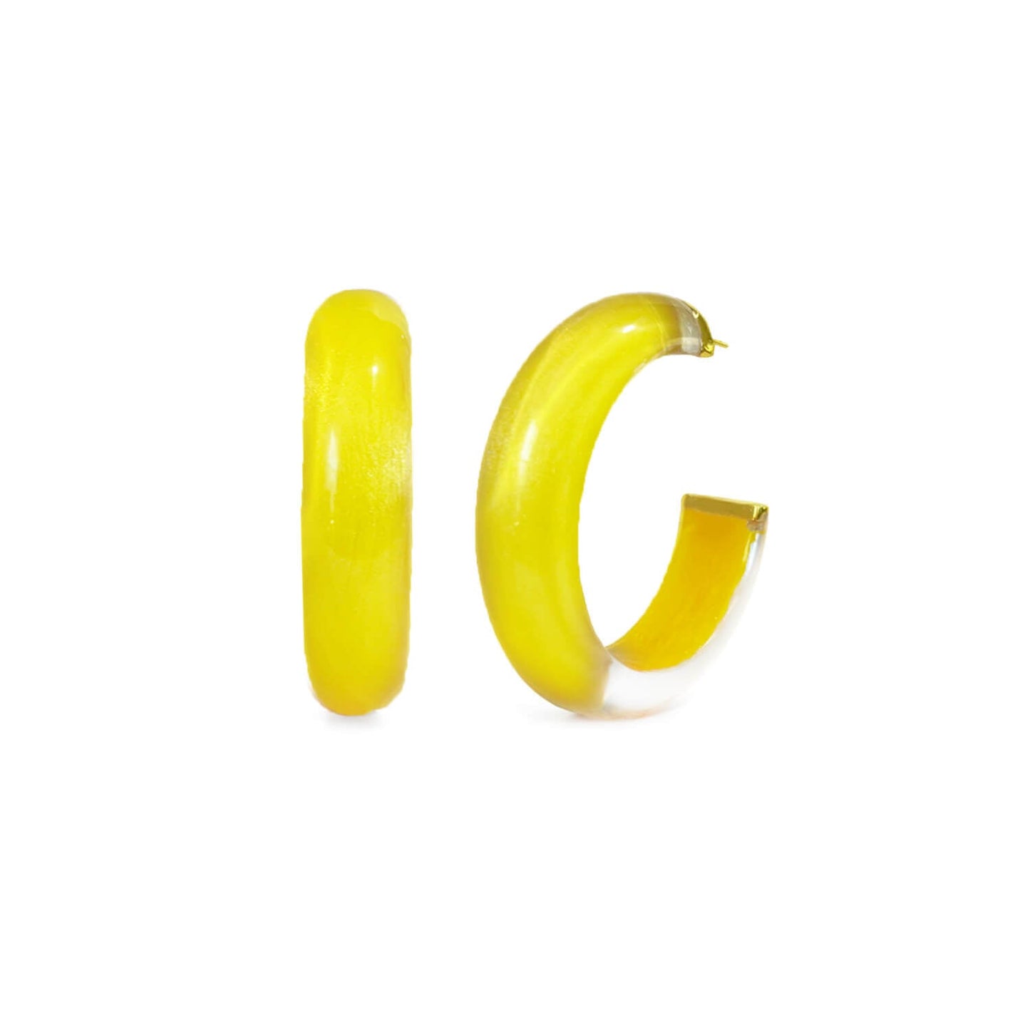 TEEK - Small Illusion Lucite Hoop Earrings JEWELRY TEEK GNH BANANA