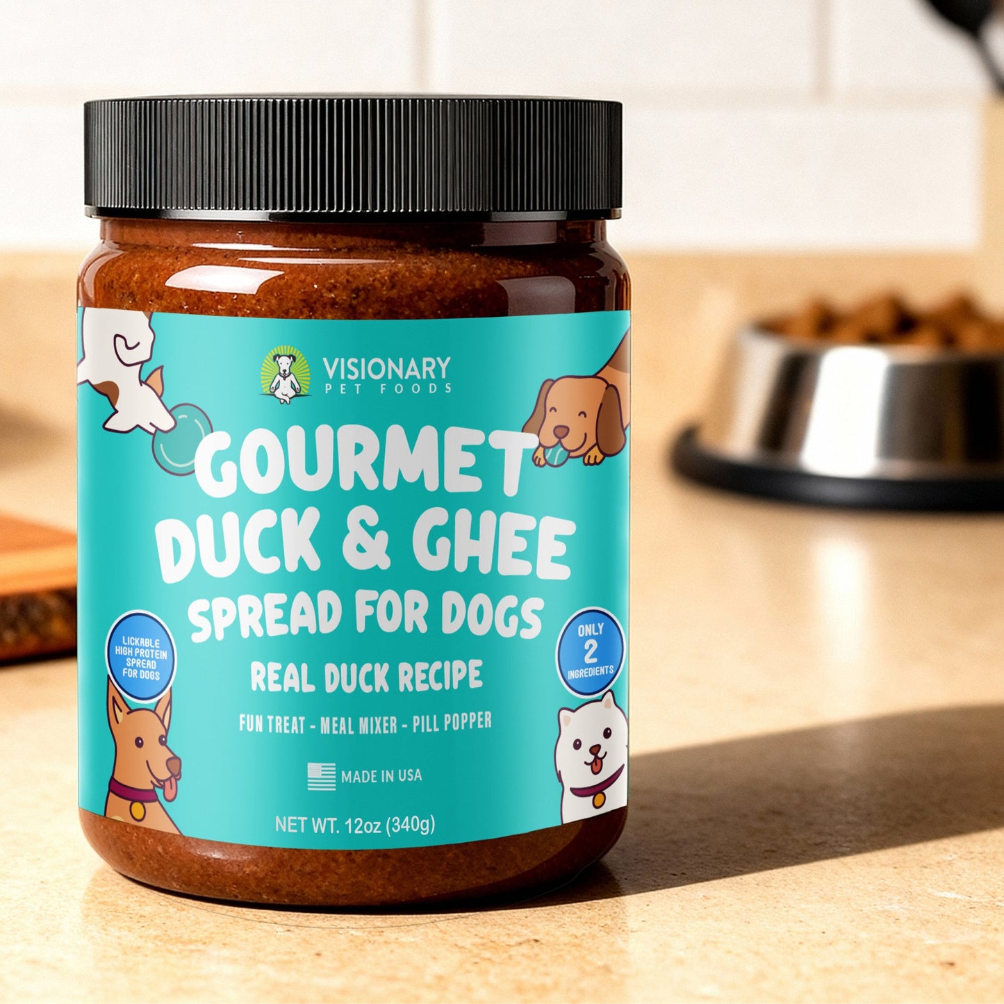 TEEK - Duck & Ghee Dog Meat Spread – High-Protein, Low-Carb Keto Treat | 12oz Jar PET SUPPLIES TEEK VPF