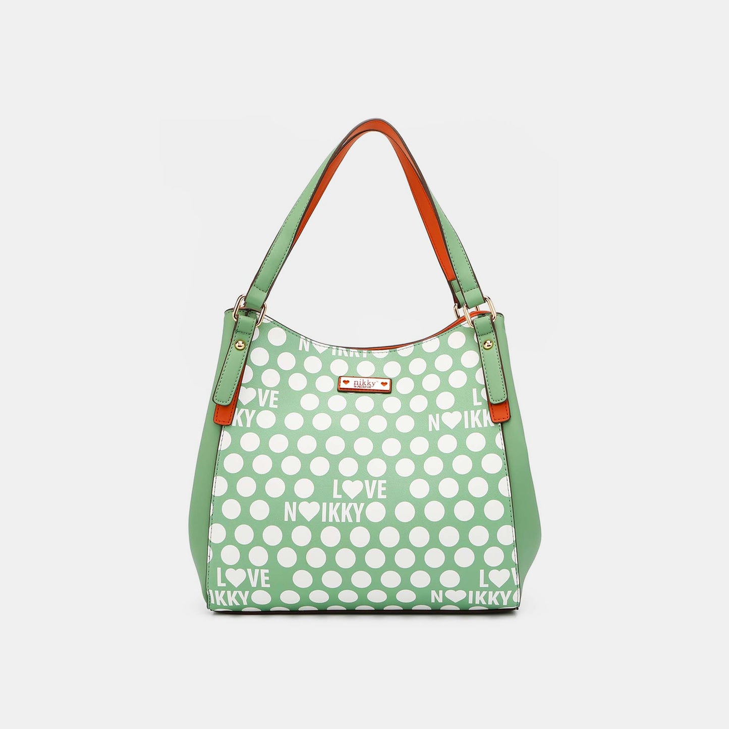 TEEK - NL Contrast Polka Dot Handbag BAG TEEK Trend Dusty Mint  