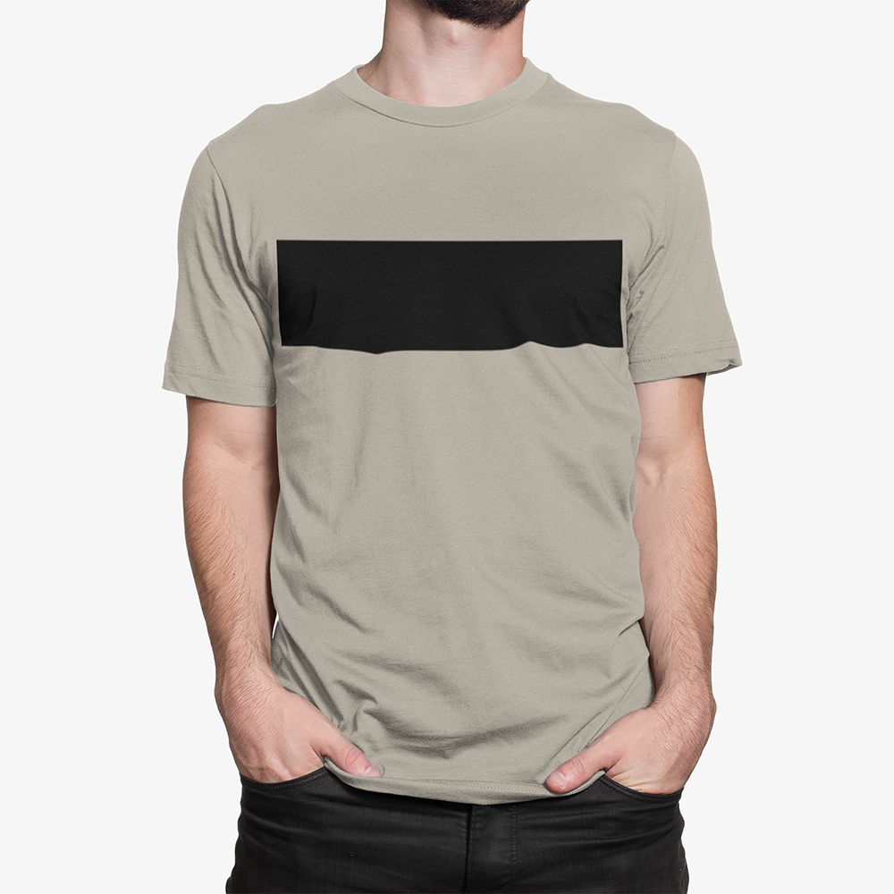 Mens Black Colorblock T-Shirt ND T shirt Onetify S Sand