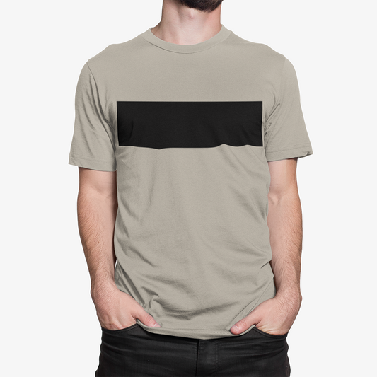 TEEK - Mens Black Colorblock T-Shirt TOPS TEEK ONE S Sand