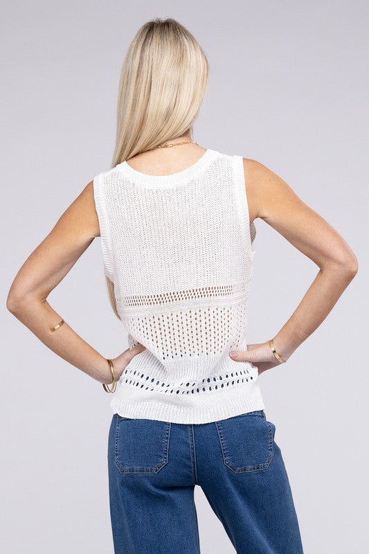 TEEK - Hole Knitted Vest Top TOPS TEEK FG   